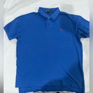 Mens blue polo